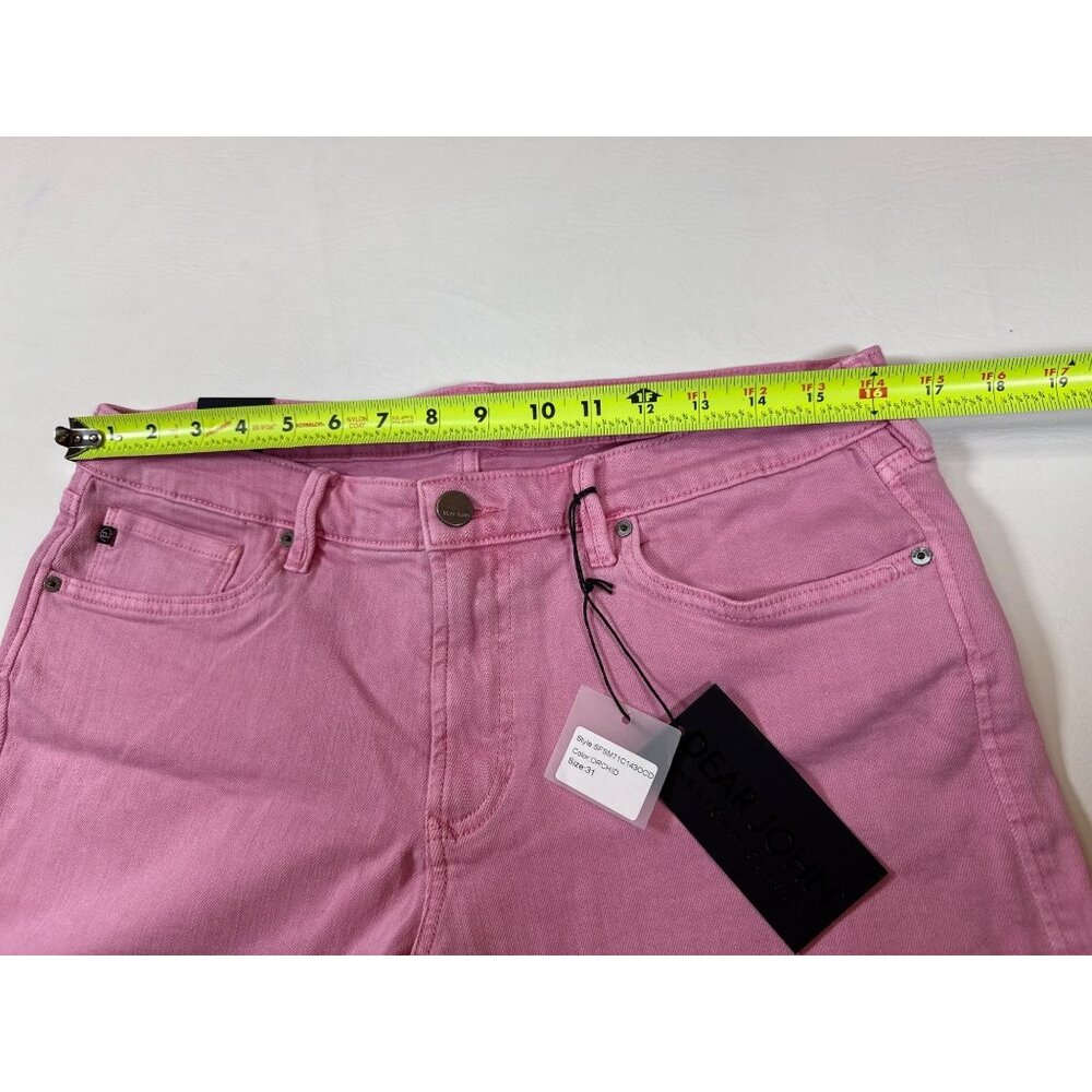 Dear John Orchid Pink Denim High-Rise Womens Shorts Size 31 (Z385) - Picture 3 of 7